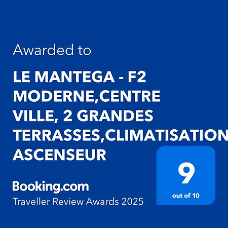 Le Mantega - F2 Moderne,centre Ville, 2 Grandes Terrasses,climatisation, Ascenseur 公寓 *