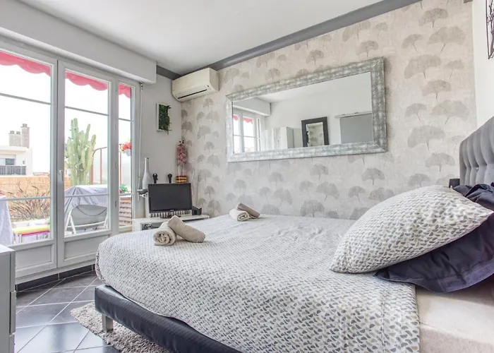 Le Mantega - F2 Moderne,centre Ville, 2 Grandes Terrasses,climatisation, Ascenseur Nice