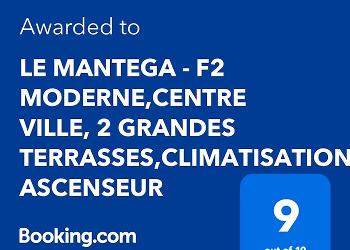 Le Mantega - F2 Moderne,centre Ville, 2 Grandes Terrasses,climatisation, Ascenseur Appartement *