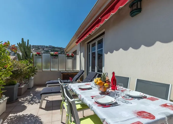 Le Mantega - F2 Moderne,centre Ville, 2 Grandes Terrasses,climatisation, Ascenseur Nice